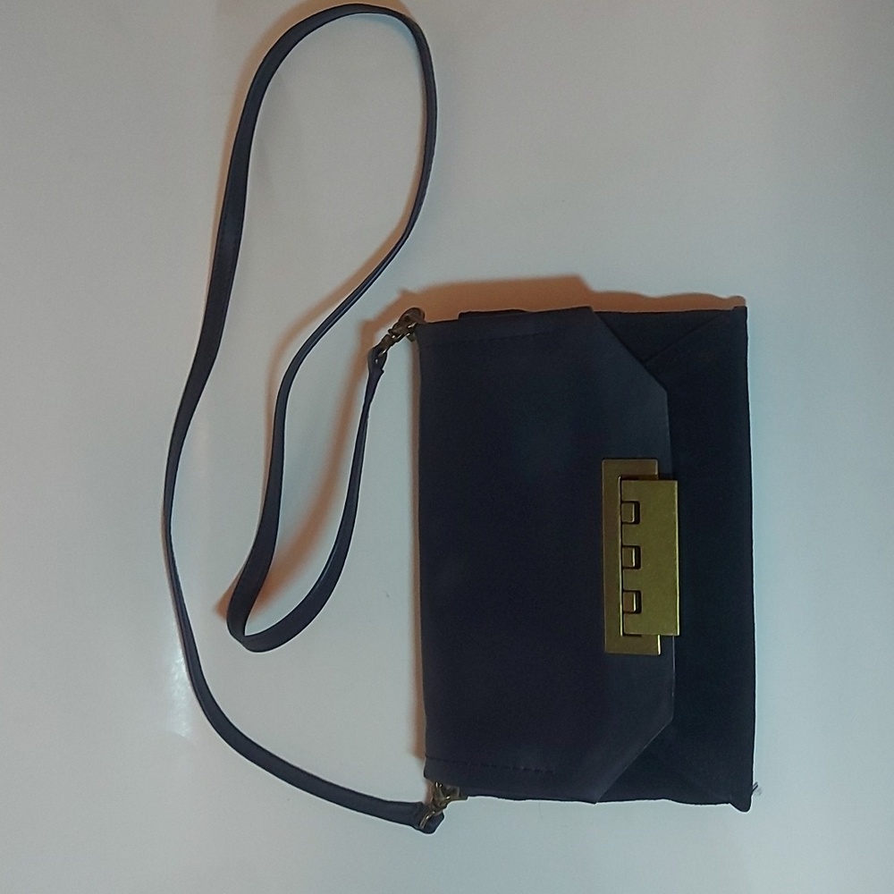 Zac Posen Eartha envelope navy blue shoulder bag/ clutch